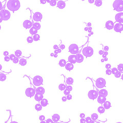 Seamless pattern with black currant