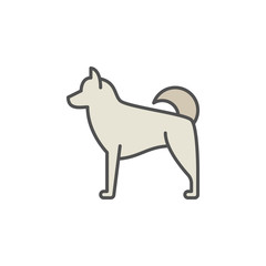 Dog colorful concept icon