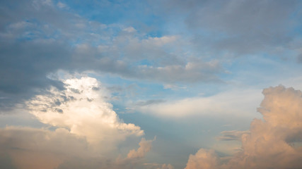 Beautiful cloudy sky,fluffy cloudy background