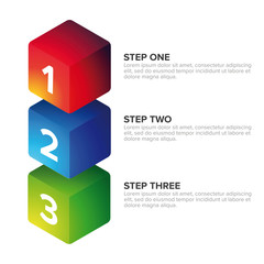 One Two Three steps cubes
