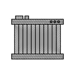 radiator for cooling the car motor liquids vector illustration