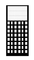 Silhouette of a building facade. Skyscraper type. Vector One