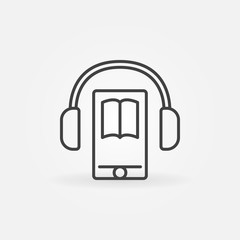 Fototapeta premium Audiobook in smartphone icon