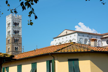 Lucca Cathedral of St. Martin and bell tower, Italy