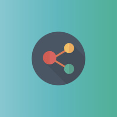 Share sign icon. flat design