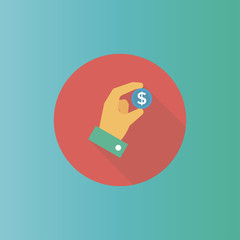 Earn money icon. flat design