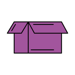 cardboard box delivery business element vector illustration