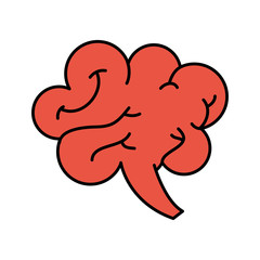 human brain mind or intelligence icon vector illustration