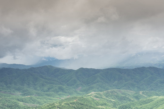Mountain and Cloud ,Doi Chaang mup, Chiang Rai  province,Thailand.