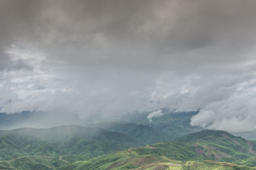 Mountain and Cloud ,Doi Chaang mup, Chiang Rai  province,Thailand.