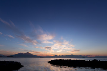 panorama di napoli, vesuvio, pompei, costiera, golfo, mergellina