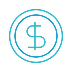 business coin money currrency banking vector illustration