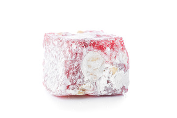Tasty Turkish delight isolated on white