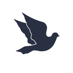 Dove icon in trendy flat style isolated on background. Dove icon page symbol for your web site design