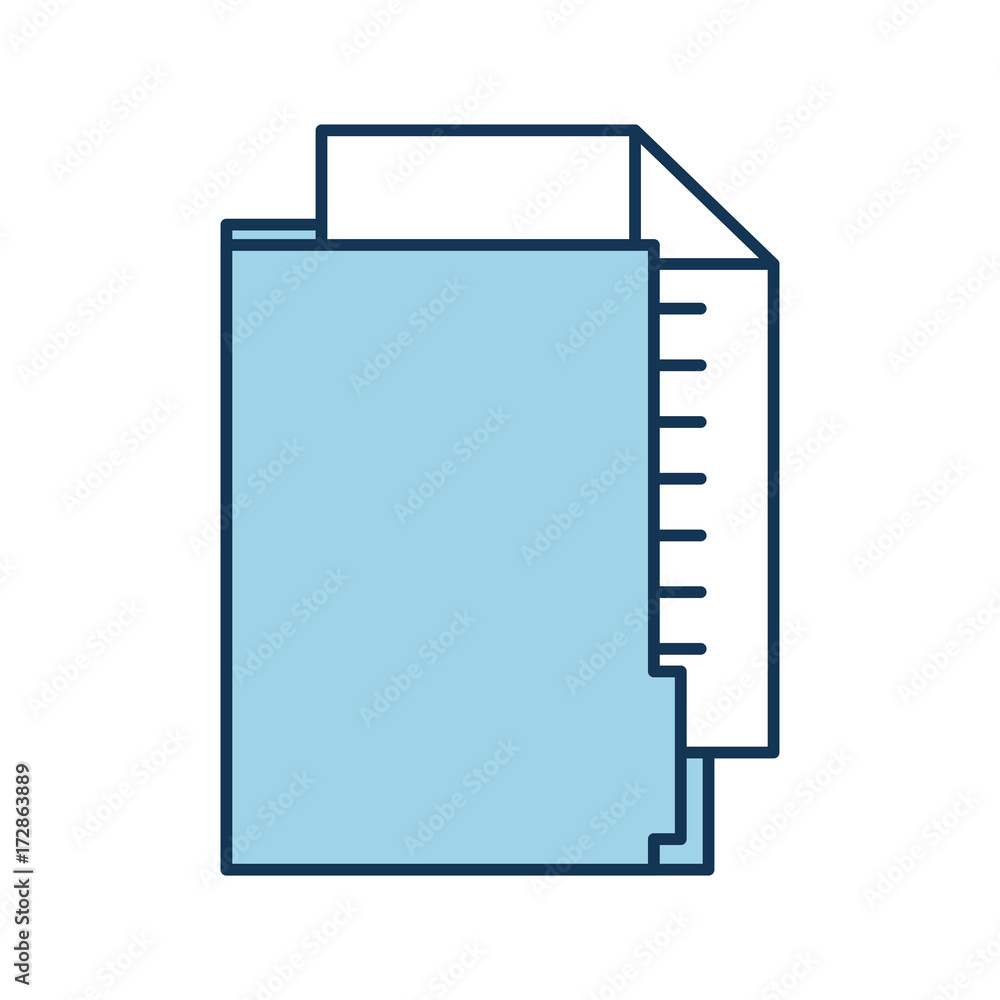Poster office folder file document paper information vector illustration