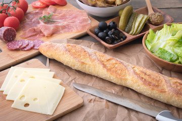 cooking italian sandwich