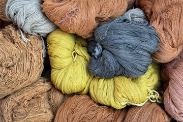 Yarn made of cotton.