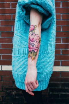 tattooed arm