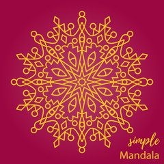Mandala oriental ornament round vector 