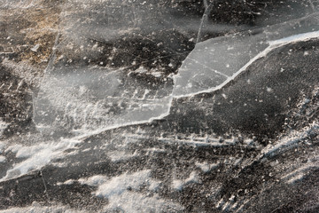 Obraz premium Ice of lake Baikal, Siberia, Russia.