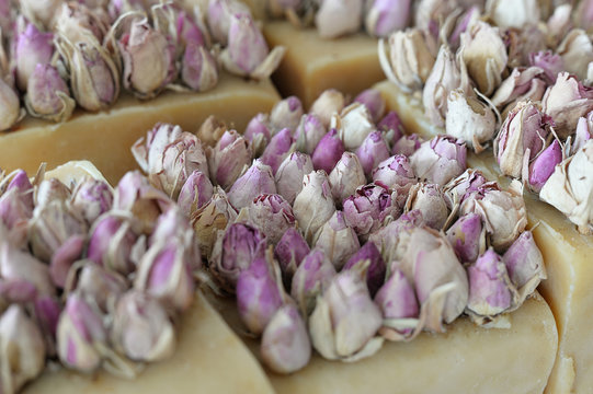 Organic soap of roses