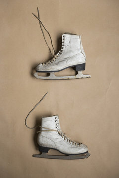 Old retro ice skates