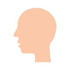 silhouette human head profile man image vector illustration
