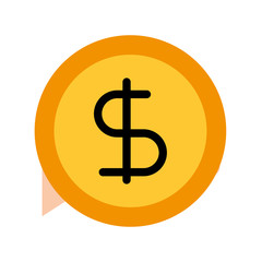business coin money currrency banking vector illustration