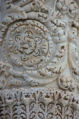 detail esculpture  on the facade of Duomo, Pisa, UNESCO World Heritage Site, Tuscany, Italy, Europe 