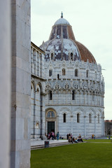 Baptistery of San Giovanni. Pisa. Piazza del Duomo. Italy.Toscana