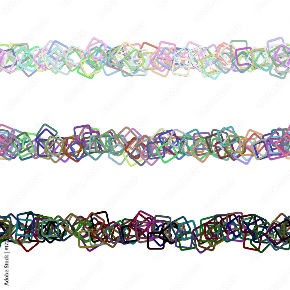 Poster repeatable abstract square pattern paragraph rule line design set - vector graphic decoration elemen