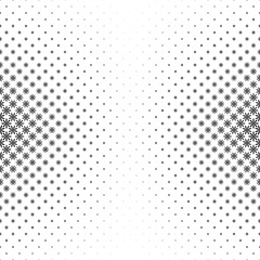 Monochrome geometric stylized flower pattern - abstract floral vector background illustration from curved shapes