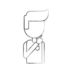 business man manager think strategy vector illustration