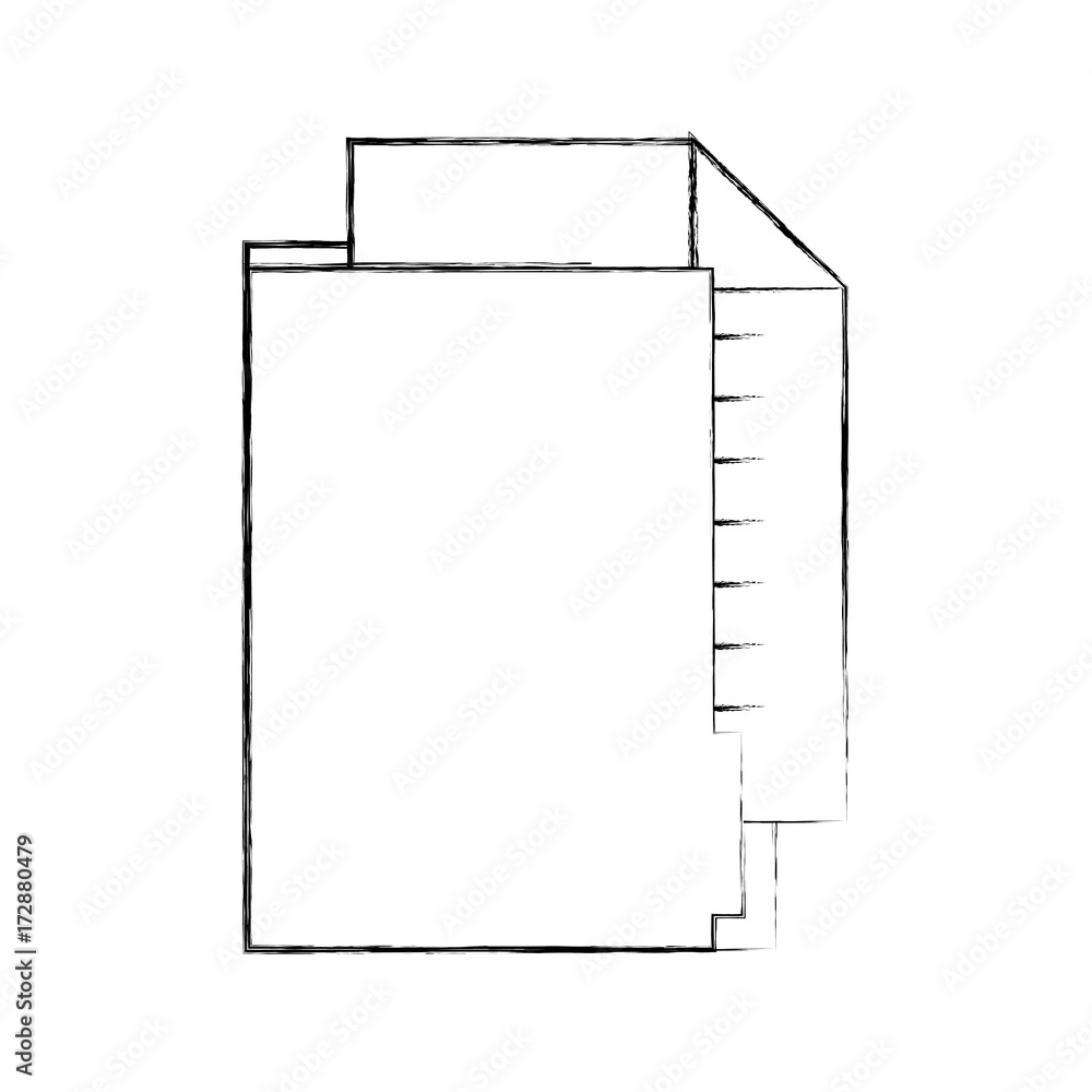 Poster office folder file document paper information vector illustration