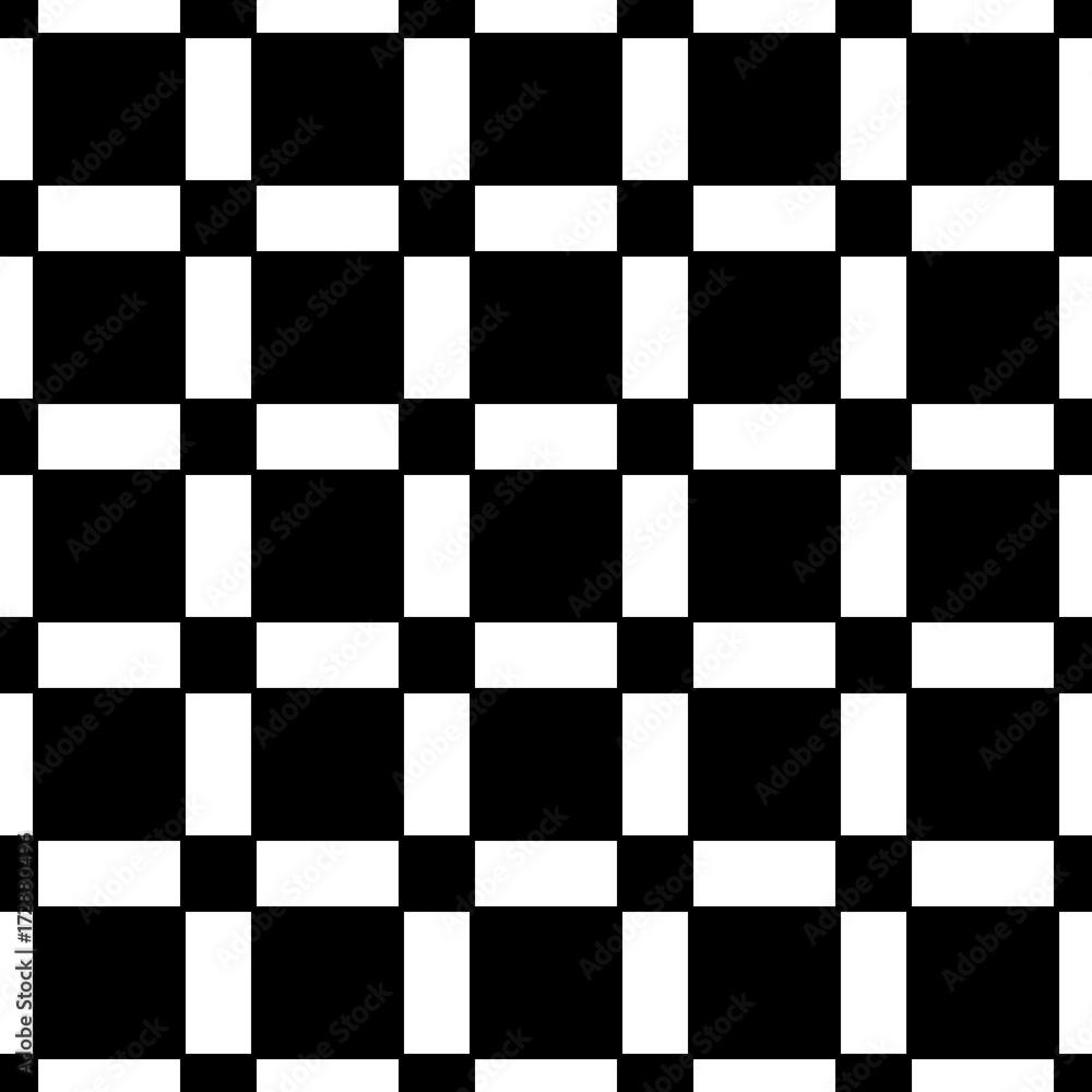 Poster monochrome abstract seamless geometrical square pattern - vector background design