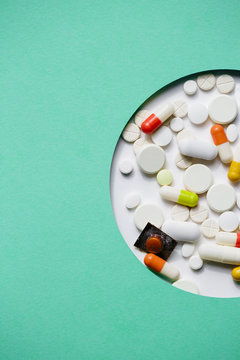 Medicines in a half circle