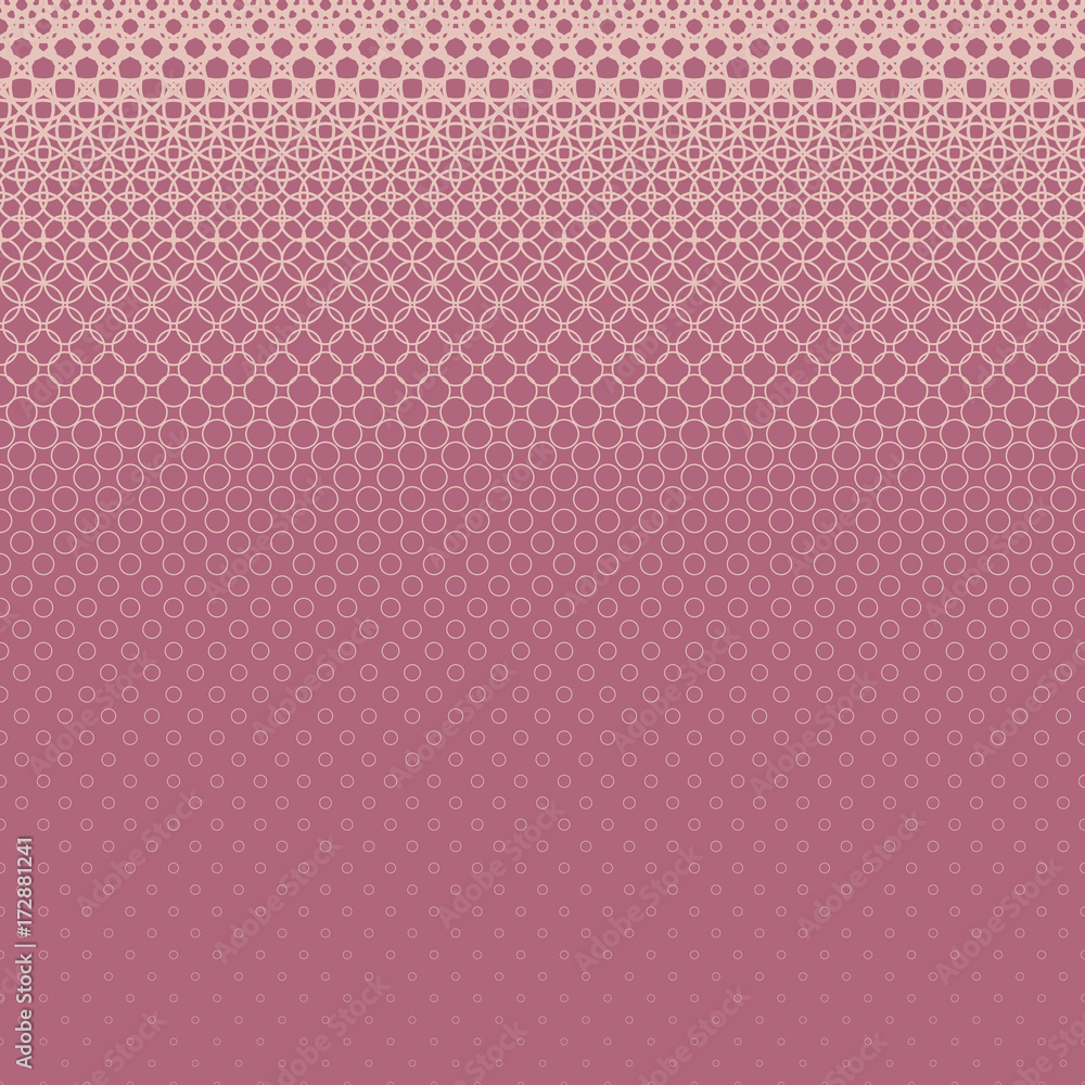 Poster Geometrical halftone circle pattern background - vector graphic design from rings in varying sizes