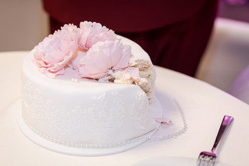 Candy Bar. Delicious sweet buffet with cupcakes. Sweet holiday buffet with cupcakes and other desserts.Table with sweets, candies, dessert,happy birthday concept