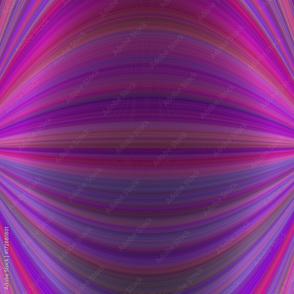 Poster abstract symmetrical motion background from thin curved lines in purple tones - vector graphic desig