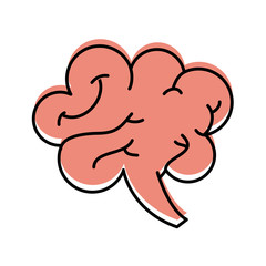 human brain mind or intelligence icon vector illustration