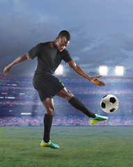 African American Soccer Player