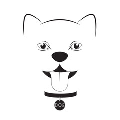 Dog head on a white background