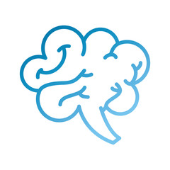 human brain mind or intelligence icon vector illustration