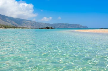 Printed kitchen splashbacks Elafonissi Beach, Crete, Greece Paradise beach with turquoise water, in Elafonisi, Crete, Greece - Travel destination in Europe