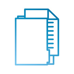 office folder file document paper information vector illustration