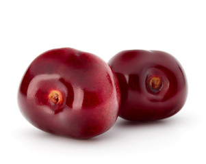 Sweet cherry berries isolated on white background cutout