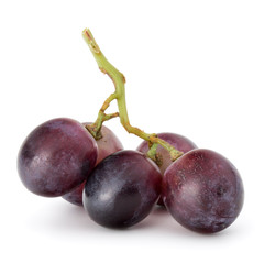 Red grape berry bunch isolated on white background cutout