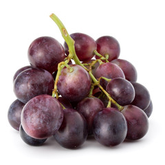 Red grape berry bunch isolated on white background cutout