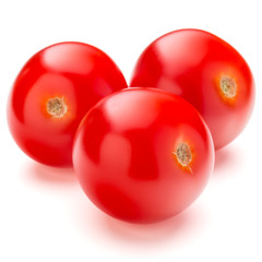 fresh cherry tomato isolated on white background cutout