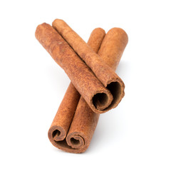 cinnamon stick spice isolated on white background closeup
